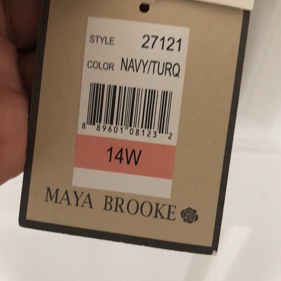 Women’s, Cardigan, Maya Brooke, Size 14 W, Navy - Picture 5 of 6